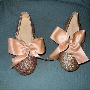 Kailee P Rose Gold Glitter Mary Janes
